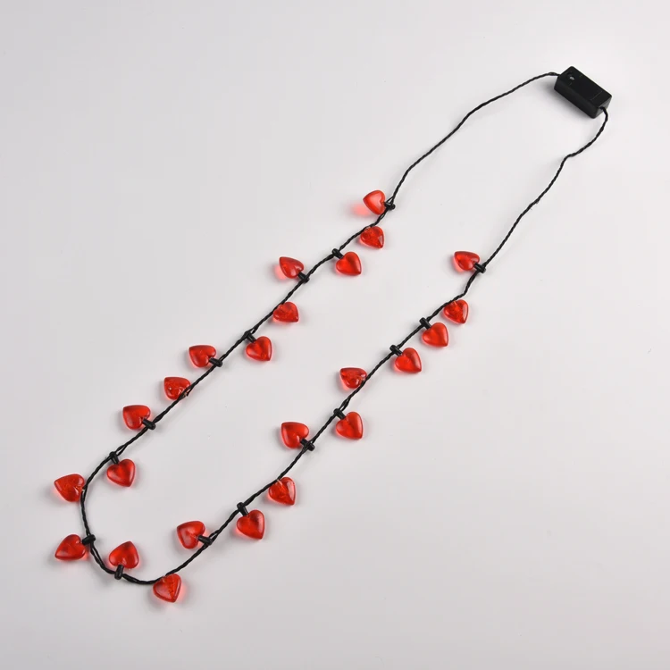 Halloween Flashing Necklace Valentine' Day Light Up Necklace For Party
