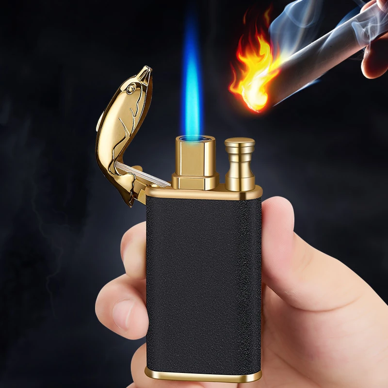 Esqueiro Windproof Croc Dragon Cigar Torch Tiger Lighter Jet Aansteker