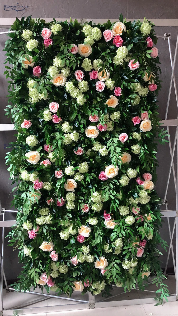 Giga Customized 8*8ft Green Roll Up Flower Wall Stand High Quality