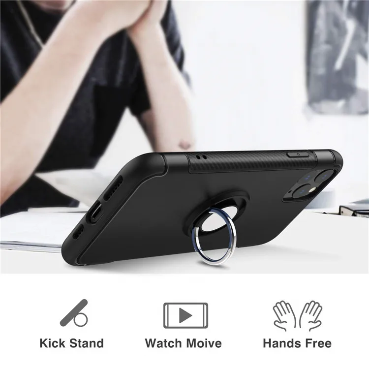 MoKo New arrival shockproof 360 degree rotating ring kickstand cellphone case for iPhone 11 Pro 5.8 inch 2019