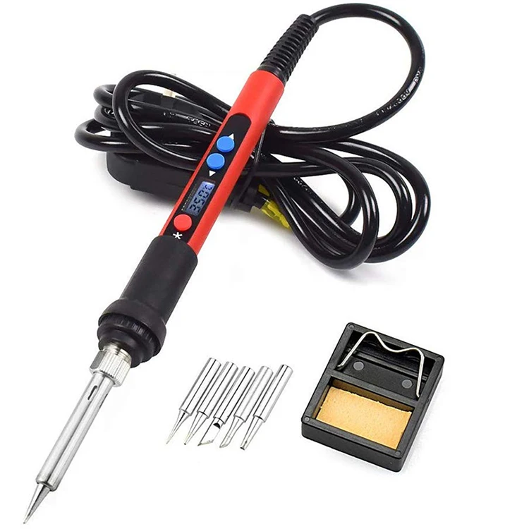 Adjustable Temperature 80w Electric Soldering Irons With Lcd Display