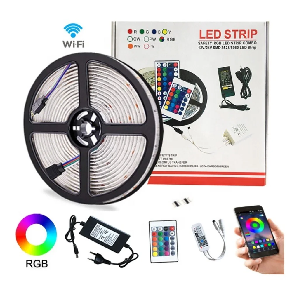 

led light roll 5050 controll by phone,3 Pieces, Rgb millions color changing