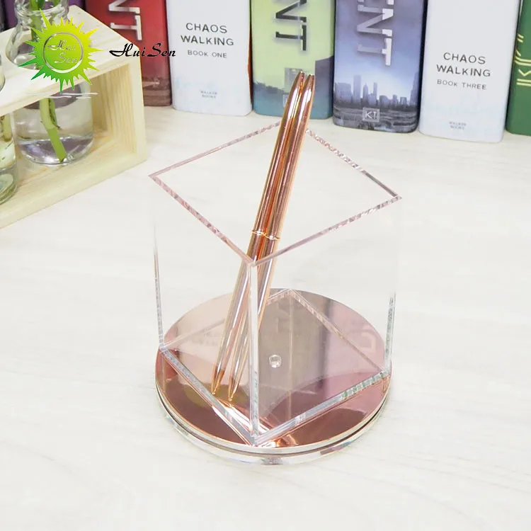 Huisen Wholesale Custom Rose Gold Single Acrylic Plastic Square Office