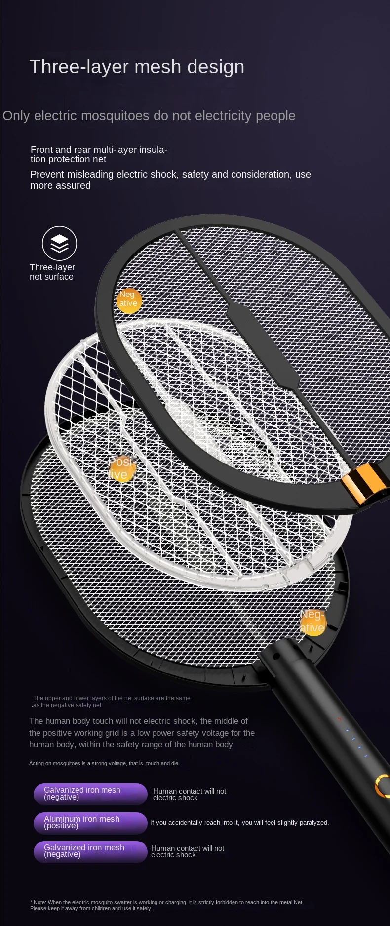 Two-in-One Electric Mosquito Swatter with Photocatalyst Killer New USB Home Mosquito Trap and Charging Lamp