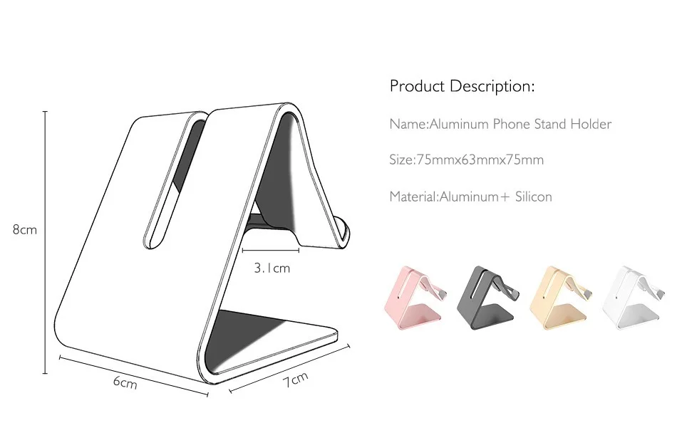 mobile phone stand abs desk phone holder for ipad