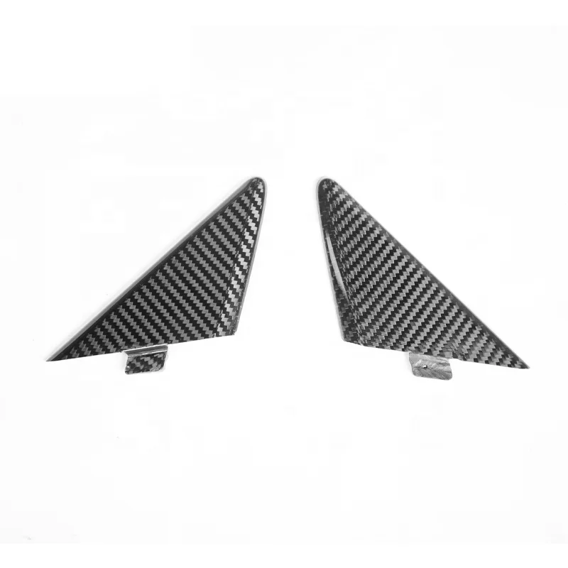 2PCS Car Carbon Fiber Window Triangle Sticker Replacement Window Triangle Plate for Porsche 718 981 991 2016-UP