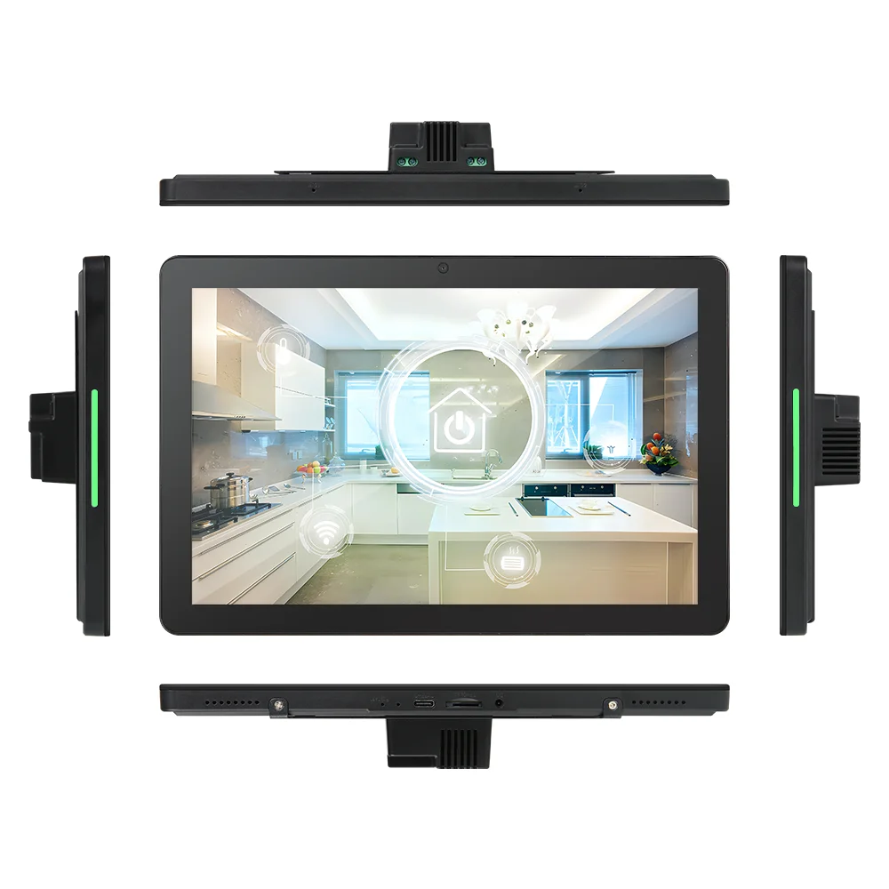Displine magnetic wall mount holding Samsung Galaxy Tab with clean cable routing