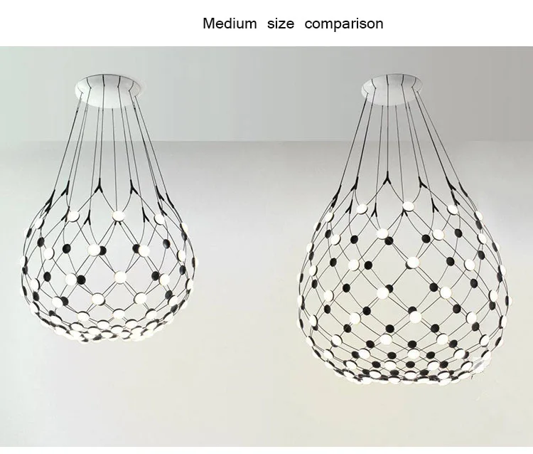 New designer lamps dimmable mesh modern LED chandelier