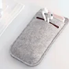 Wholesale custom logo heap felt mobile phone pouch case
