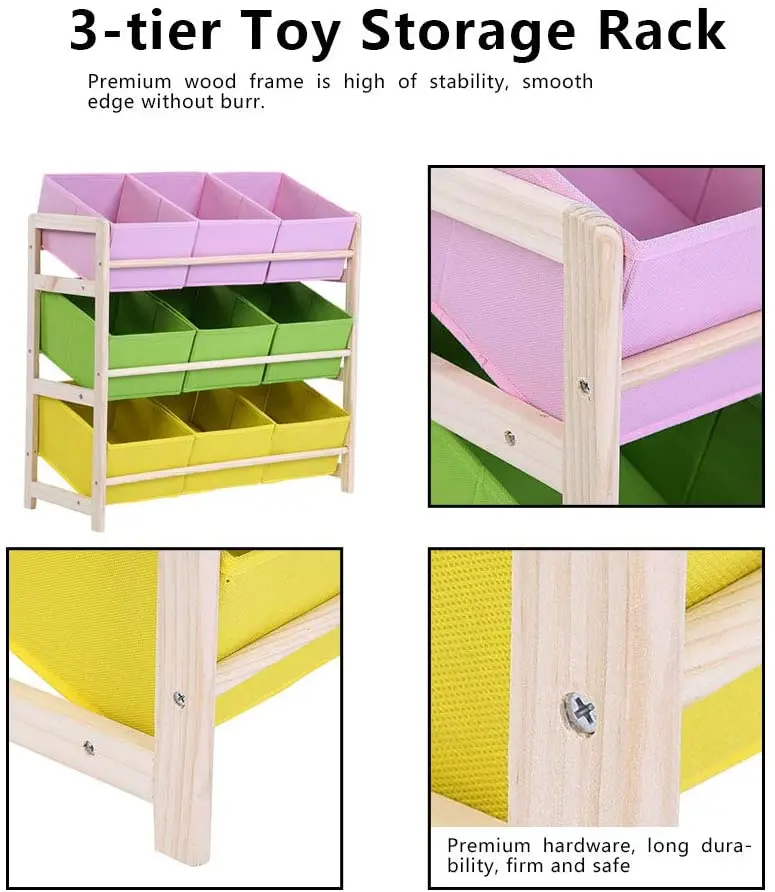 3 tier toy storage