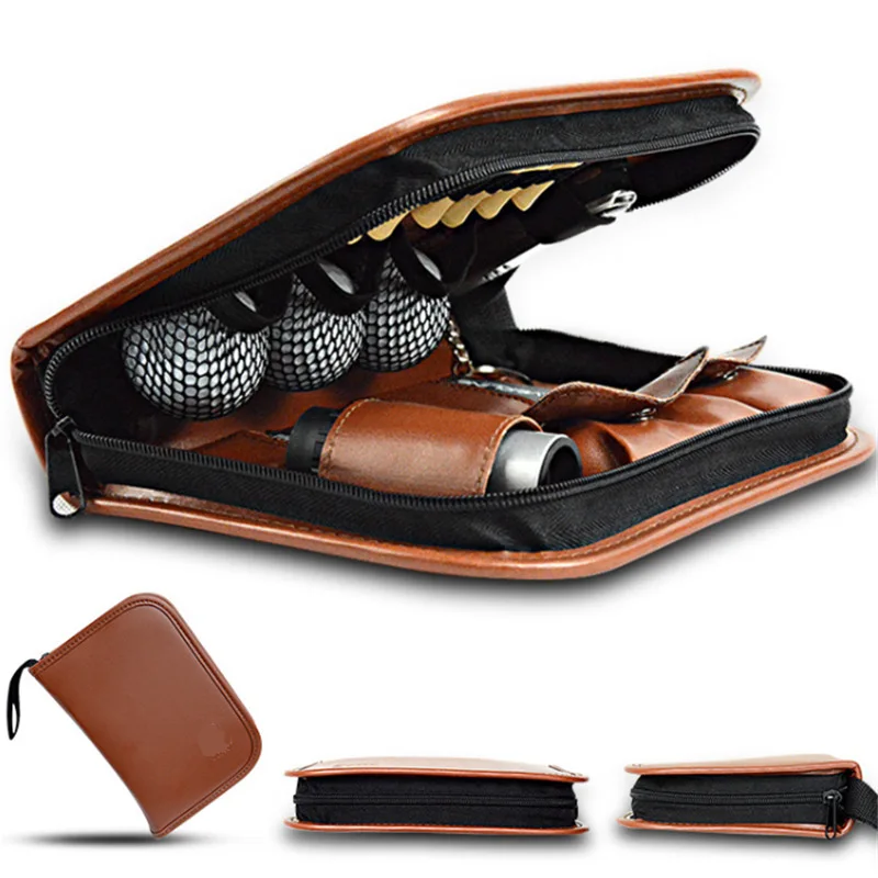 High Quality Custom Golf Accessories Kit Pu Leather Golf Gift Set Golf