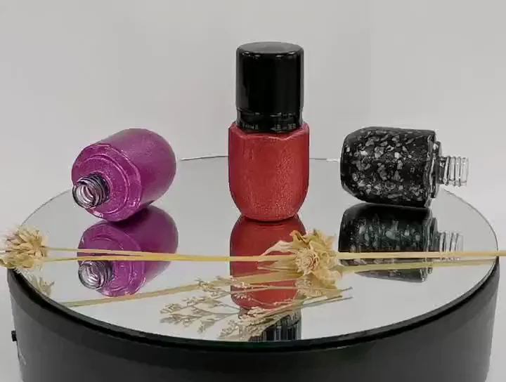 Custom Packaging Glass Black Vintage Cutex Gel Polish Empty Nail Polish