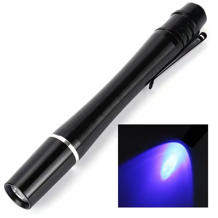 365nm 3w Led Blacklight Uv Penlight Mini Uv Led Pen Light With Clip
