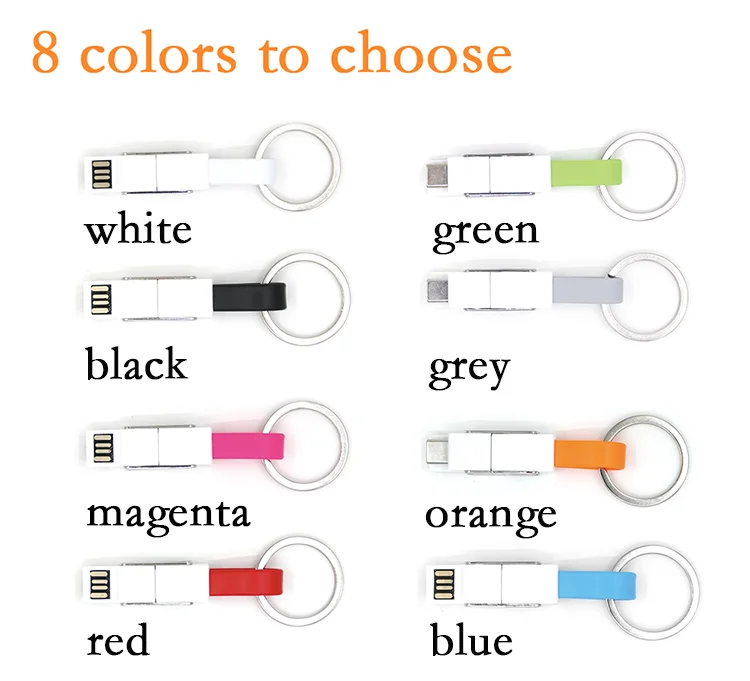 5 in 1 Magnetic Charging Cable With Keyring USB C To Android Type C Micro USB Smart Phone Change Cable - ANKUX.COM
