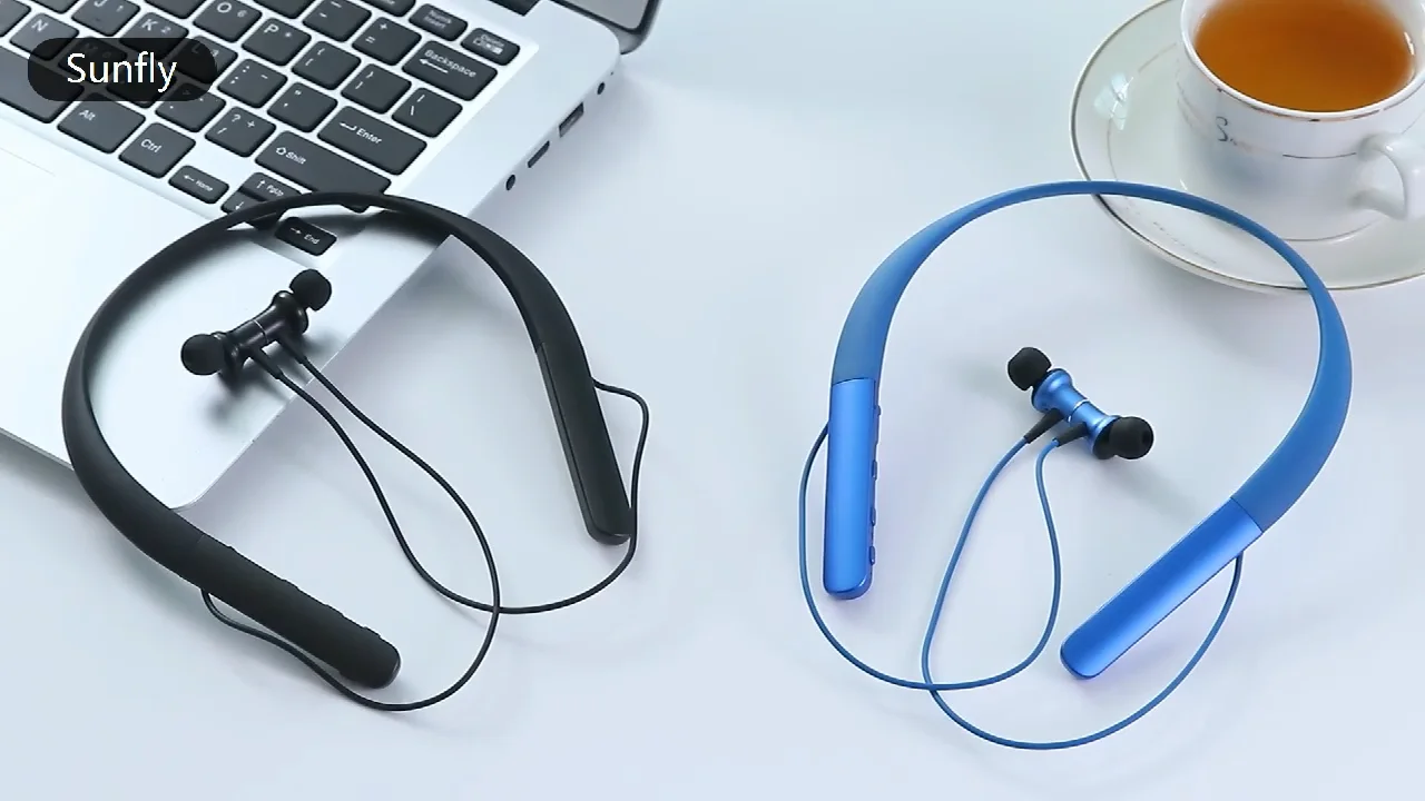 Hands Free N20 Collar Earphone Wireless Headset Neck Band Mobile