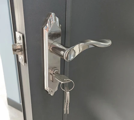 Hollow Glass Aluminum Bathroom Doors , Fluorocarbon Aluminium Door For Washroom