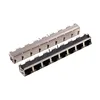 8 Port RJ45 Connector Female Jack Shielded RJ45 Multiple-Port With LEDs