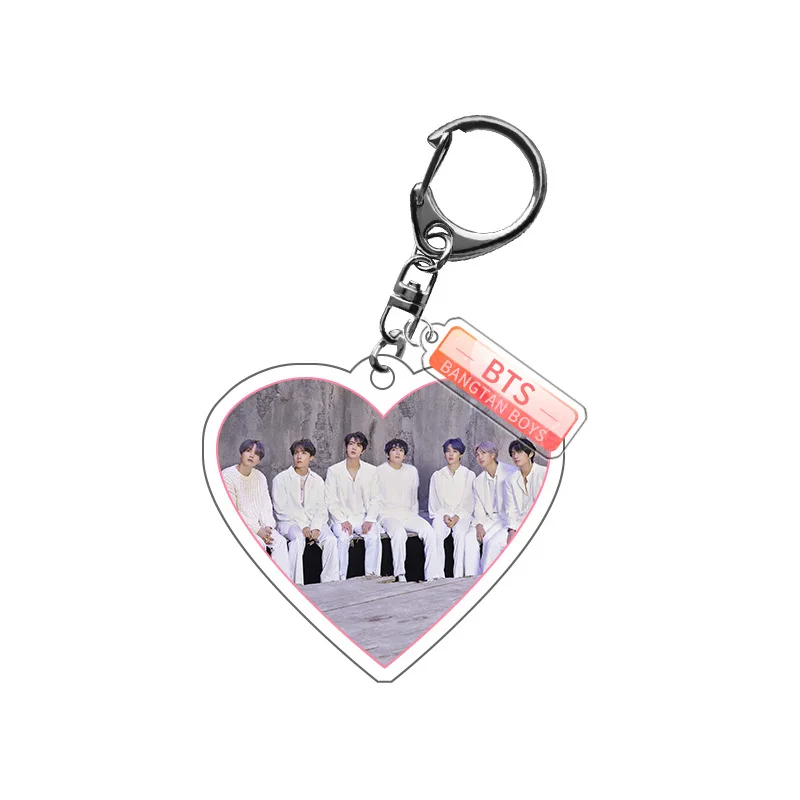 Bangtan Boys Acrylic Photo Card Key Chain Kpop Bt21 Bts Postcard