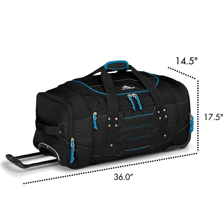30 Inch Heavy Duty Rolling Luggage Bag Wheeled Trolley Duffel Bag For Men Double Deck Suitcase