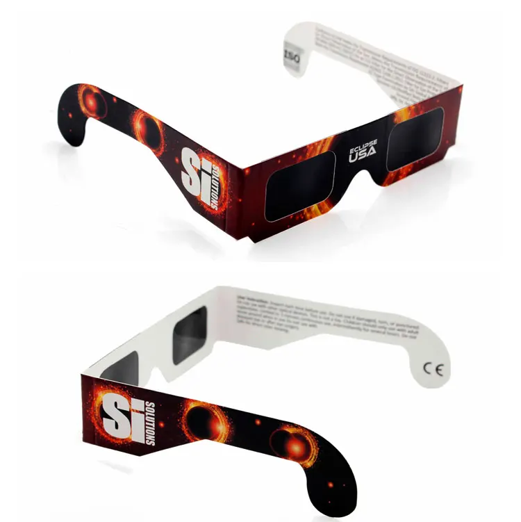 Iso Certified Solar Eclipse Glasses Customized Design Eclipse Viewing 3d Paper Glasses Buy