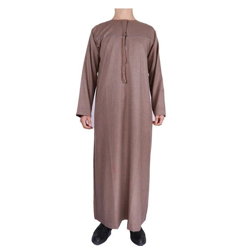 Muslim Men Cloth Oman Style Long Sleeve Thobe - Buy Men Cloth,Muslim ...