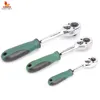 Factory directly Chrome-Vanadium Steel Double colour professional ratchet socket wrenches for Car Repair wrench Tool
