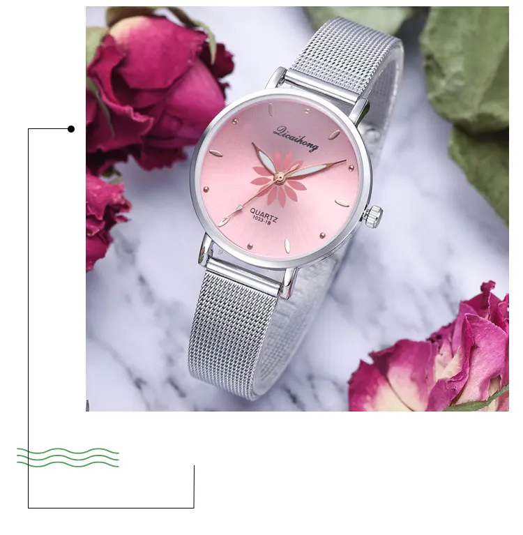Newest Arrival High Quality China Brand Quartz Watch Women Leisure Mesh Belt Casual Dial Design Ladies Wristwatch