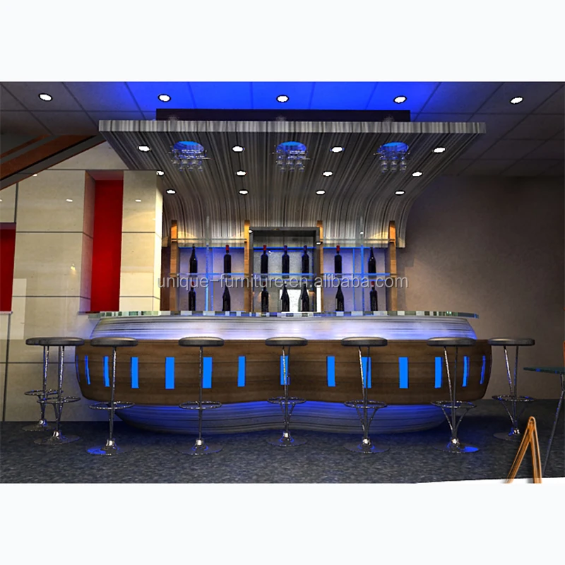 Light Wooden Bar Counter Design Modern Home Bar Counter Design