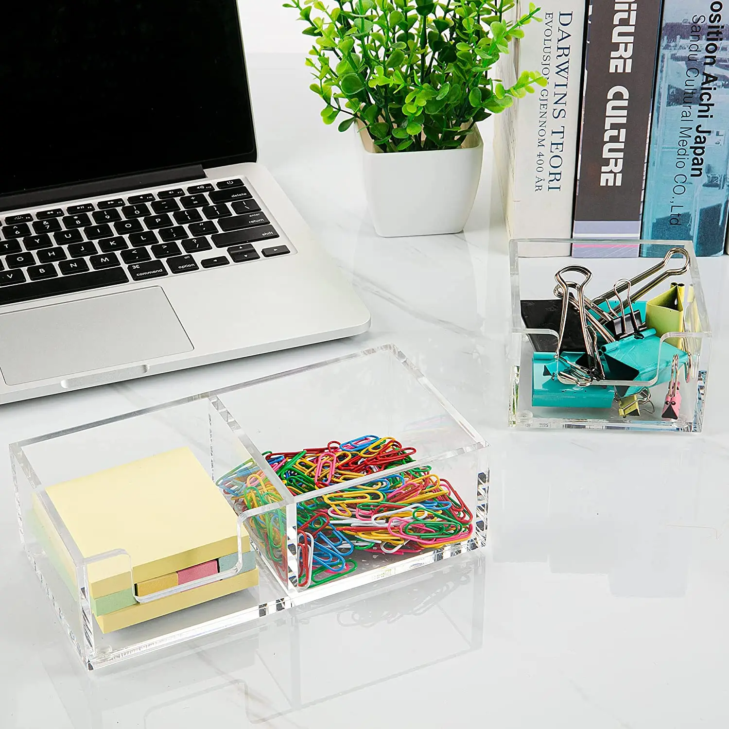 Sticky Note Holder Clear Acrylic Memo Holder For Desk Organization ...