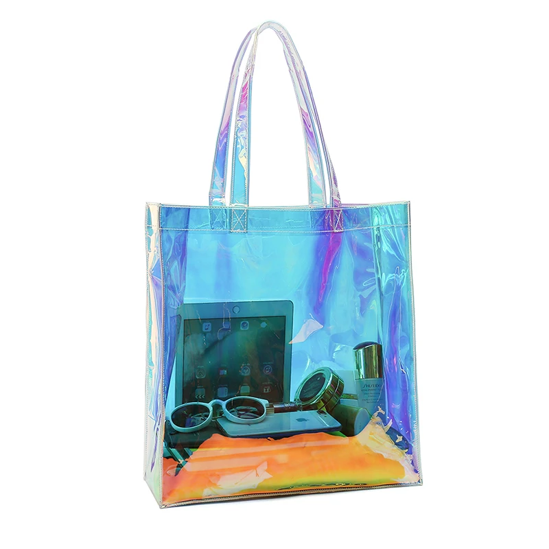 iridescent tote bag