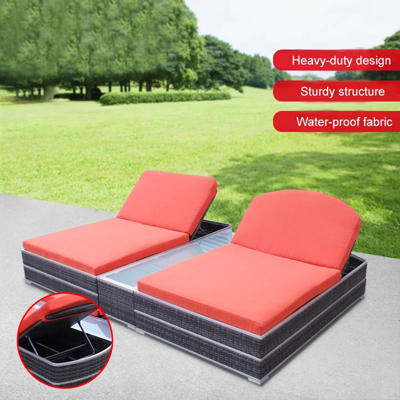 
Outdoor garden furniture beach lounge chairs double sun lounger and sunbed 