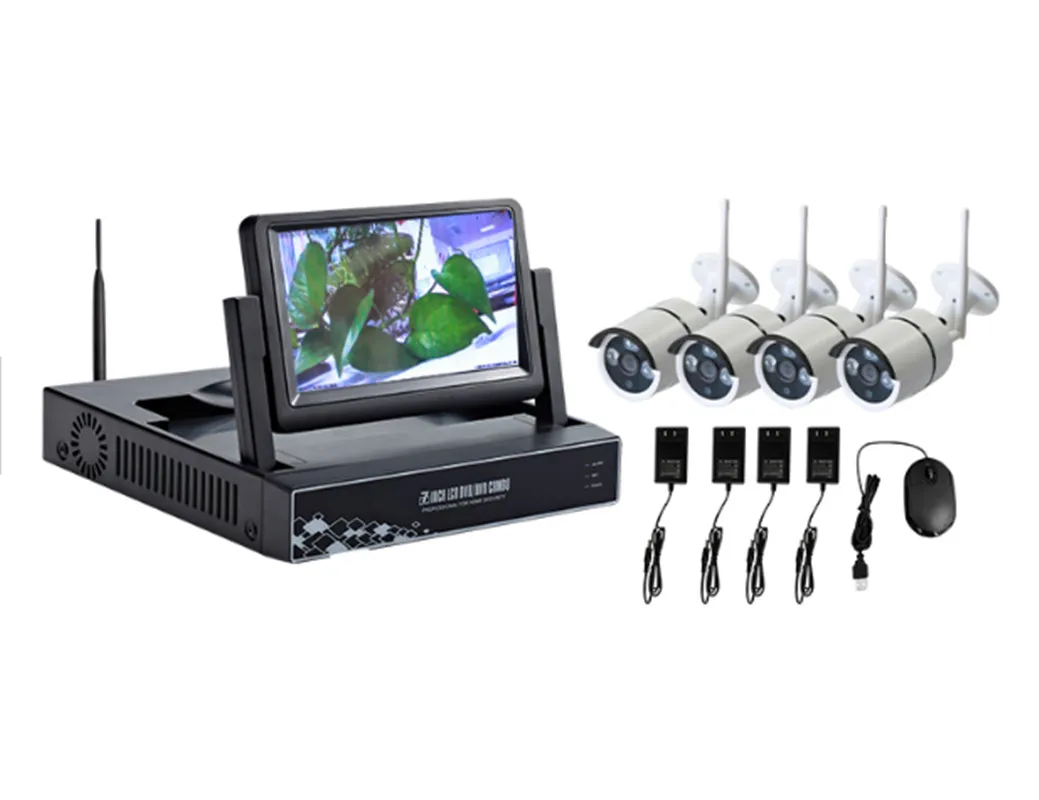 7inch LCD Monitor 2MP CCTV Camera System 1080P Wireless NVR Kit Video CCTV Surveillance System Set P2P Waterproof Outdoor
