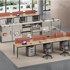 aluminium partitions 8 person partition workstation for 3 person
