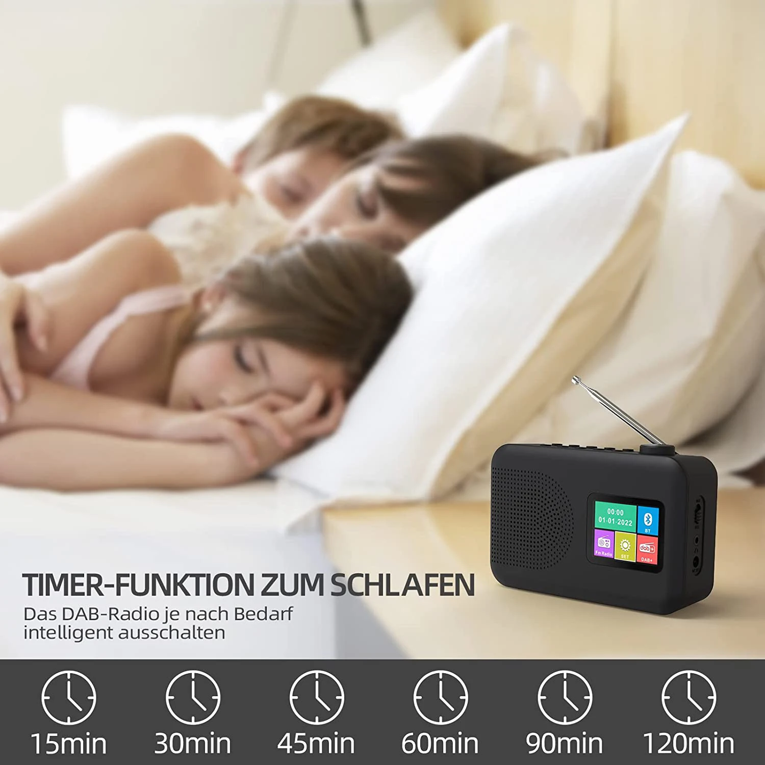 30 FM DAB Preset Stations - Multi-Language Radio with Bluetooth