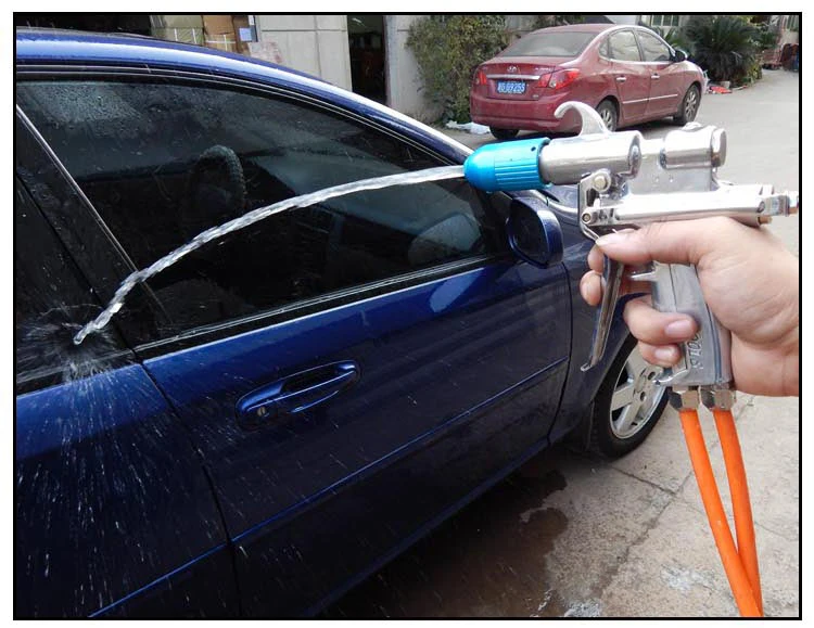 High pressure multi function water and air dual mixing spray gun