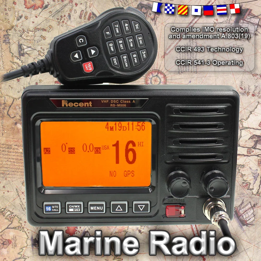 Ip67 Waterproof Fm Marine Radio Rs506m Vhf With Gps/ Builtin Dsc