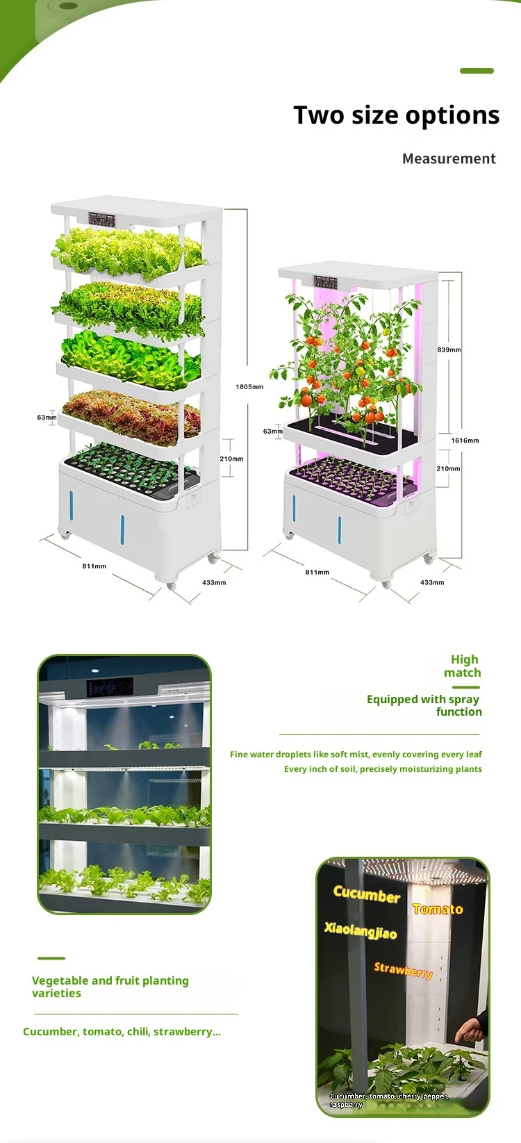 product a one rr we32 smart home automatic indoor hydroponic planting cabinet high productivity irrigation system hydroponics equipment-7