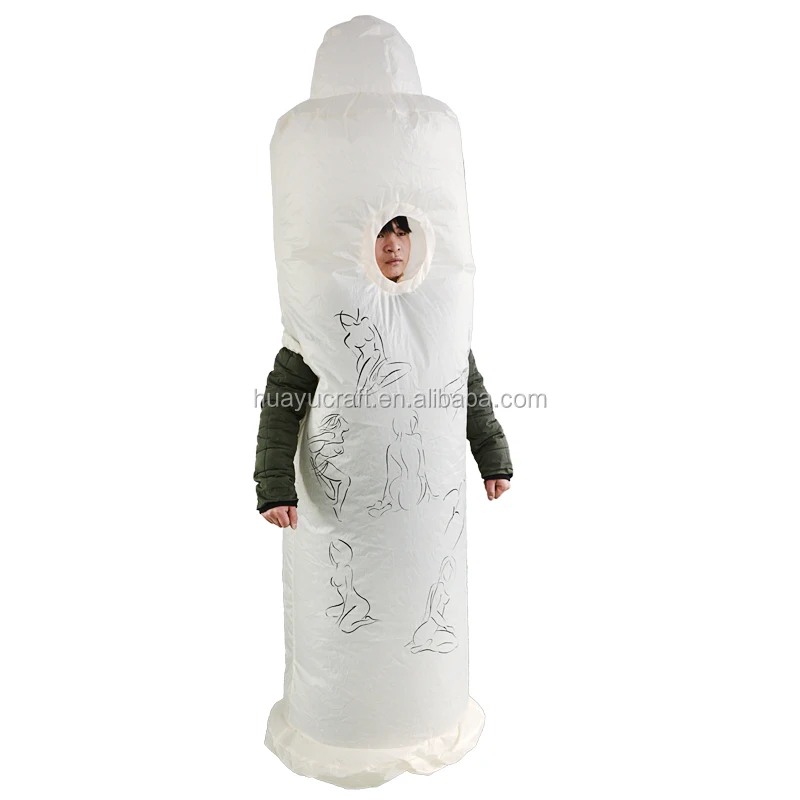 Inflatable Condom Blowup Costume Adult Hen Party Bachelor Party Fancy Dress 