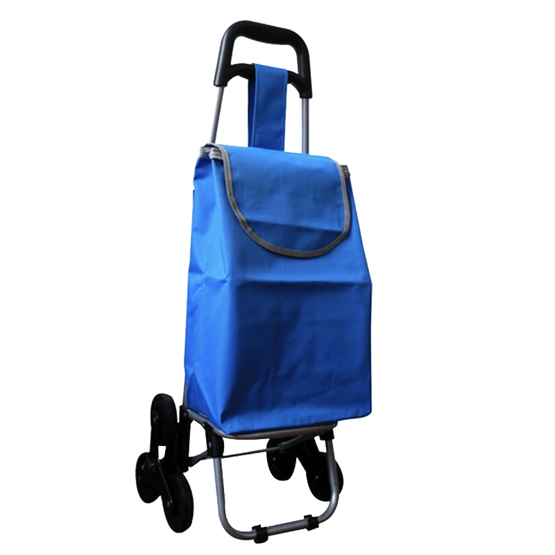 Shopping Trolley Bag Portable Foldable Tote Bag Shopping Cart Grocery Bags With Wheels Rolling
