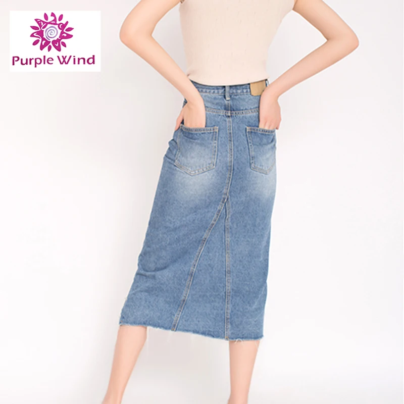 Wholesale New Customized Design Modern Denim Long Plus Size Womens Skirts