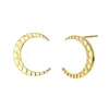 Moon Earrings Cover Ear S925 Pure Silver Ear Pin Simple Classic Earrings Head Pins Earring