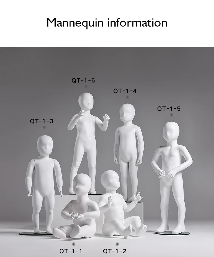 High Quality Fullbody Kids Dress Form Mannequins For Window Display