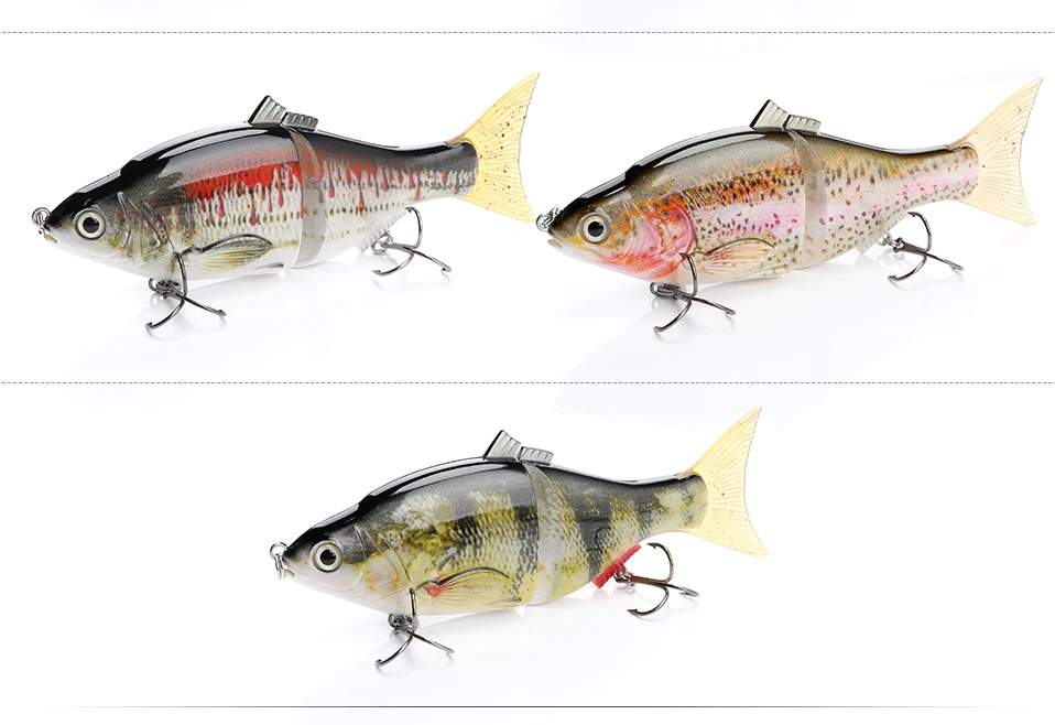 2 Section Glide Swimming Bait Hard Abs Artificial Trout Bass Fishing