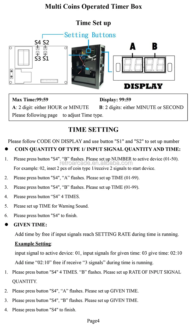 Coin Operated Jy926a Coin Acceptor Selector Time Board Power Supply
