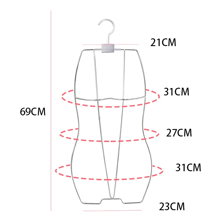 Gold Folding Swimwear Hanger Swimsuit Metal Cloth Hanger For Wholesale