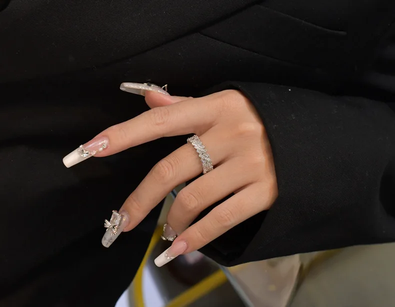 2025 Summer New Jewelry S925 Sterling Silver Rectangular Lab Diamond Ring High-End Fine Gemstone Rings for Women