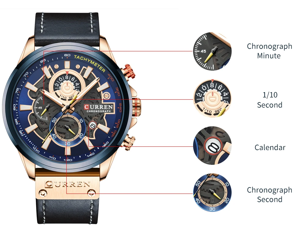watch for men top brand watches leather strap wr