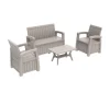 Outdoor Garden Bench With Backrest Patio plastic Storage Bench Deck Box Loveseat Furniture All Weather Cabinet Seat