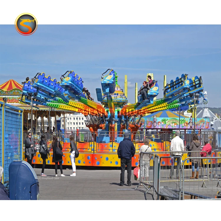 Thrill Funfair Park Family Games Mechanical Rides Swing Bounce Jumping