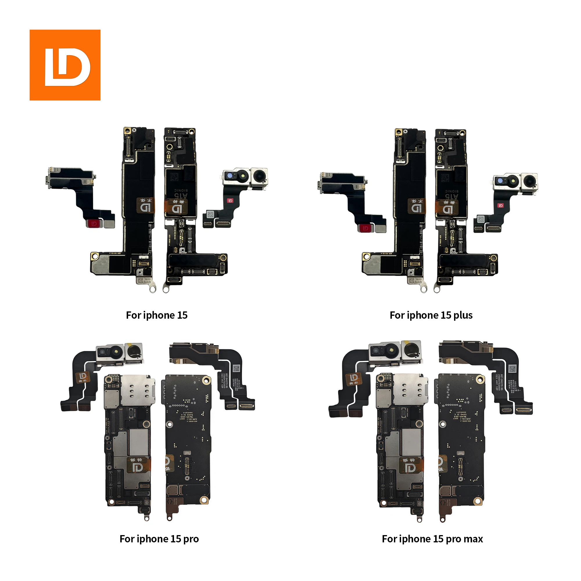 Wholesale iPhone 15 Pro Max Motherboard with Face ID Unlock - Full